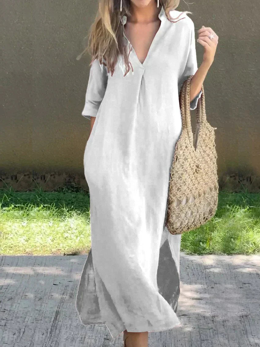 Abito donna casual ampio a maniche corte