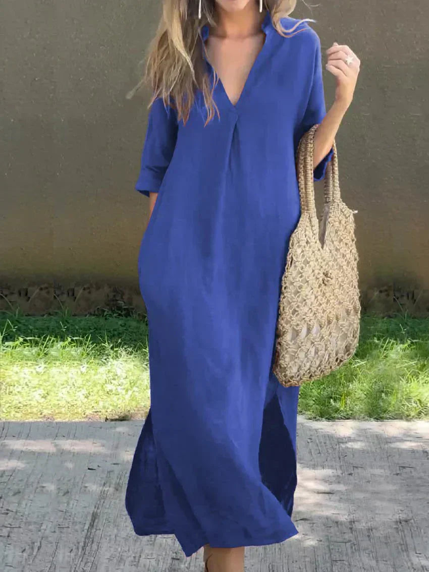 Abito donna casual ampio a maniche corte
