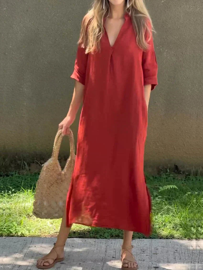 Abito donna casual ampio a maniche corte