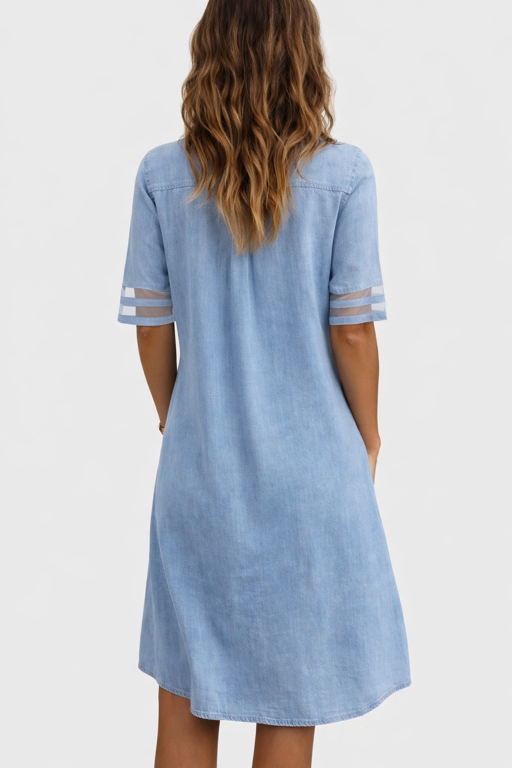 Abito in denim da donna dalla linea valorizzante - Casual e facile da indossare