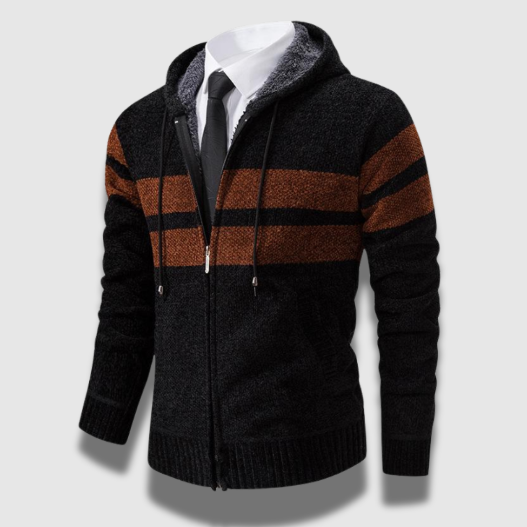 Giacca con cappuccio Vintage Premium da uomo a righe