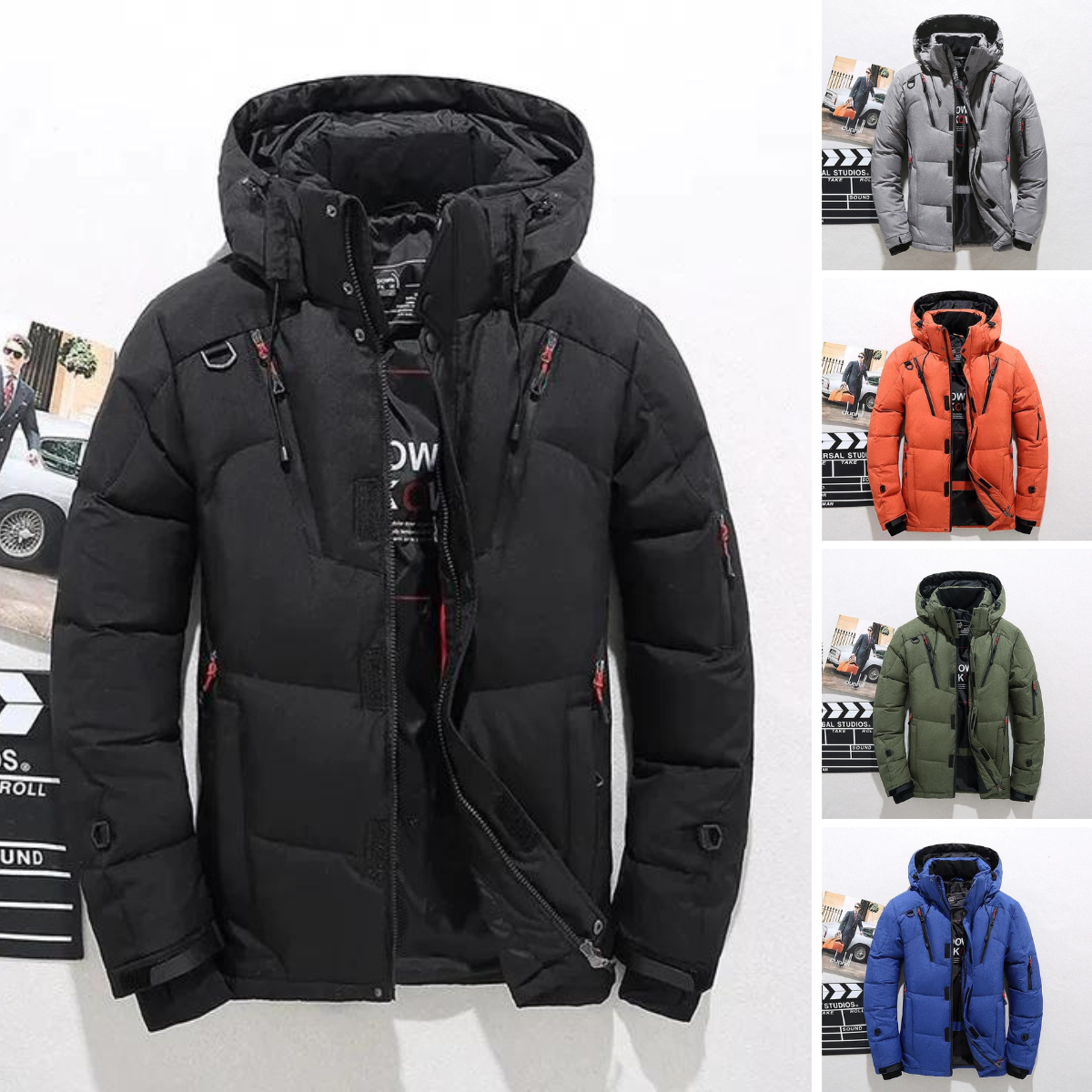 Giacca trapuntata premium da uomo – Elegante cappotto invernale con collo alto
