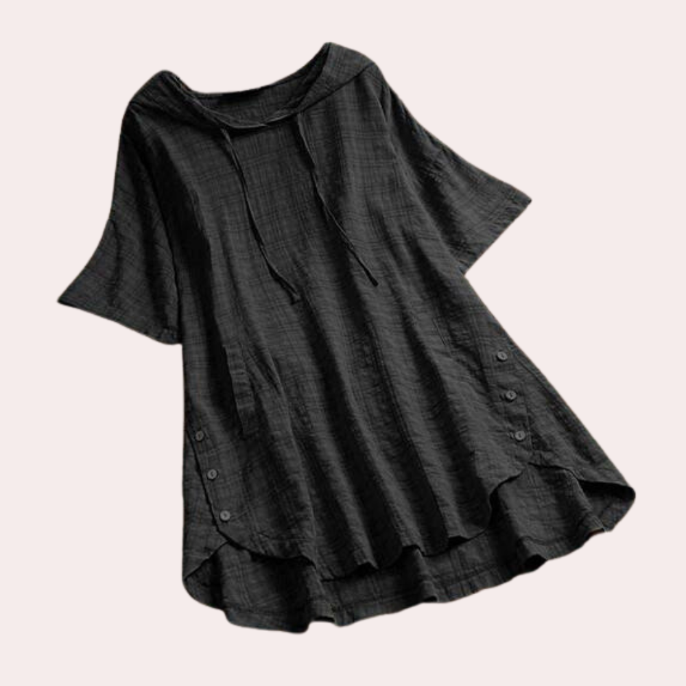 Tunica Donna Larga a Maniche Corte – Comfort e Stile in Uno