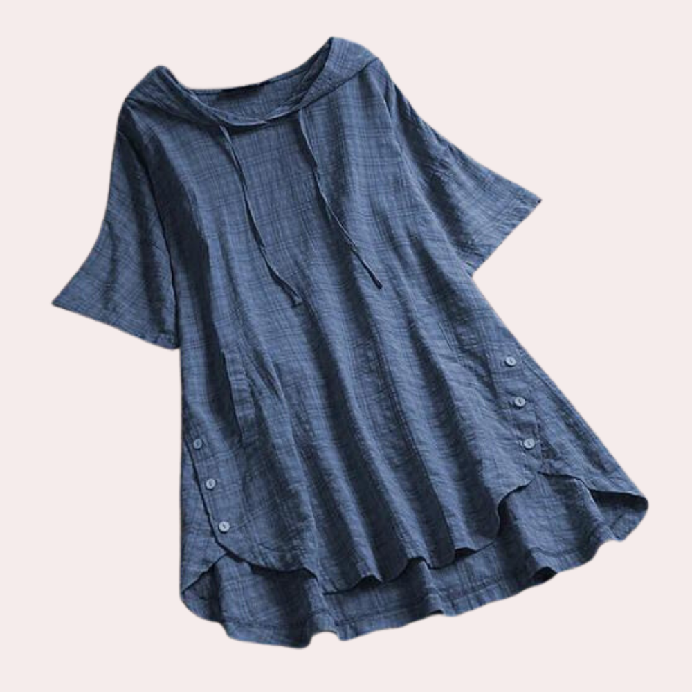 Tunica Donna Larga a Maniche Corte – Comfort e Stile in Uno