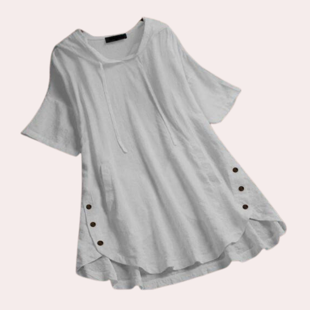 Tunica Donna Larga a Maniche Corte – Comfort e Stile in Uno