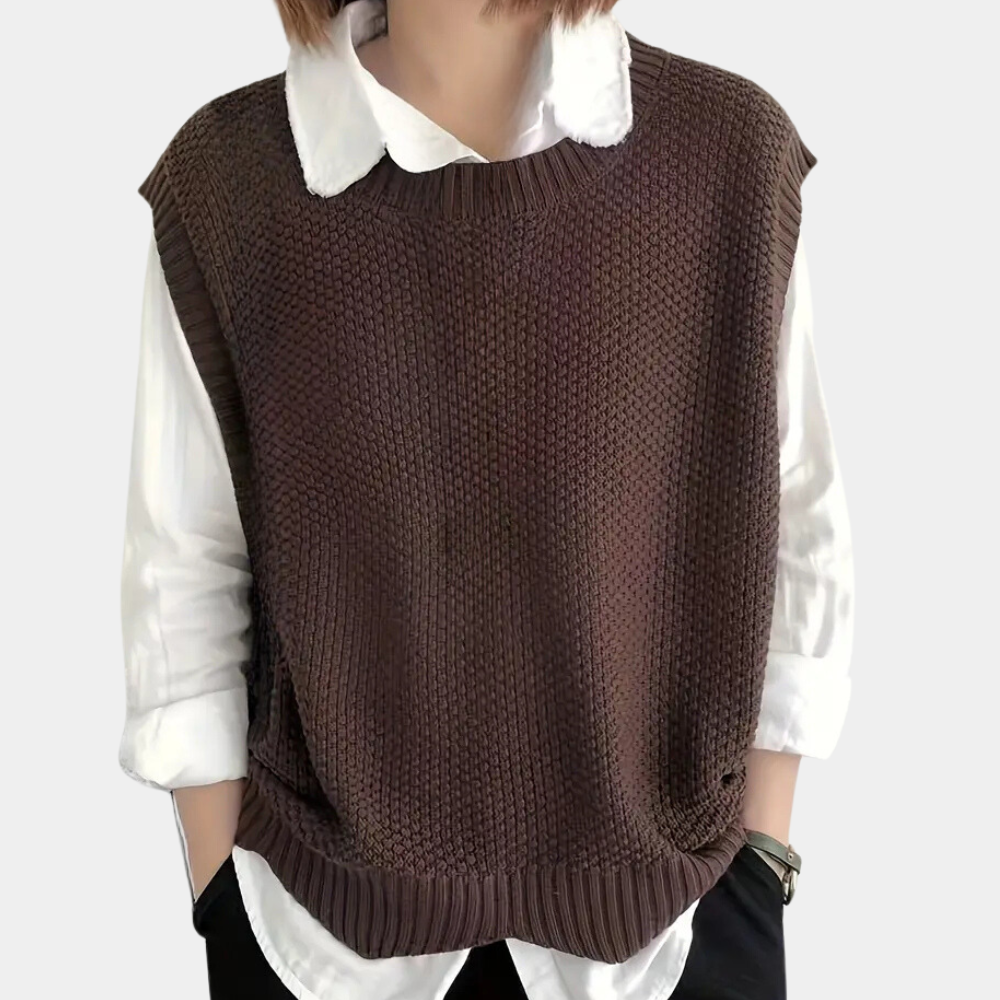 Gilet a girocollo di tendenza per donna