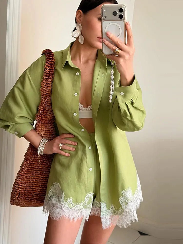 Completo mare donna camicia e shorts - Leggero e raffinato