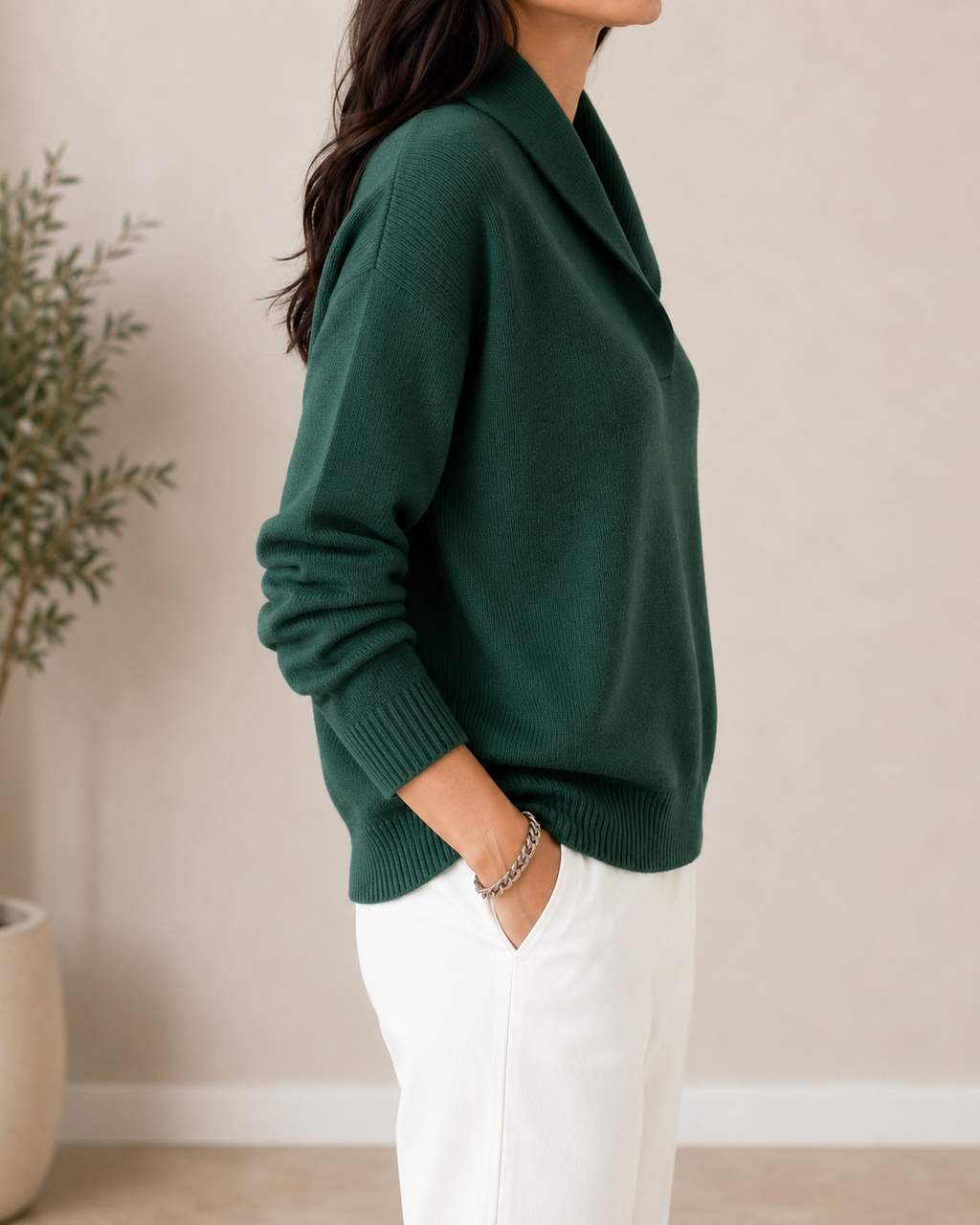 Pull femme à col en V Jules - Doux et facile à porter