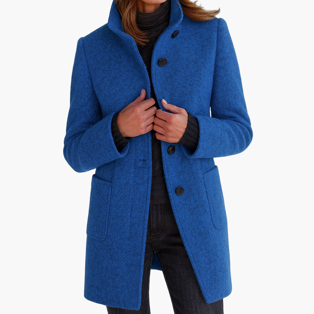 Cappotto corto in misto lana da donna moderno – Elegante giacca monopetto