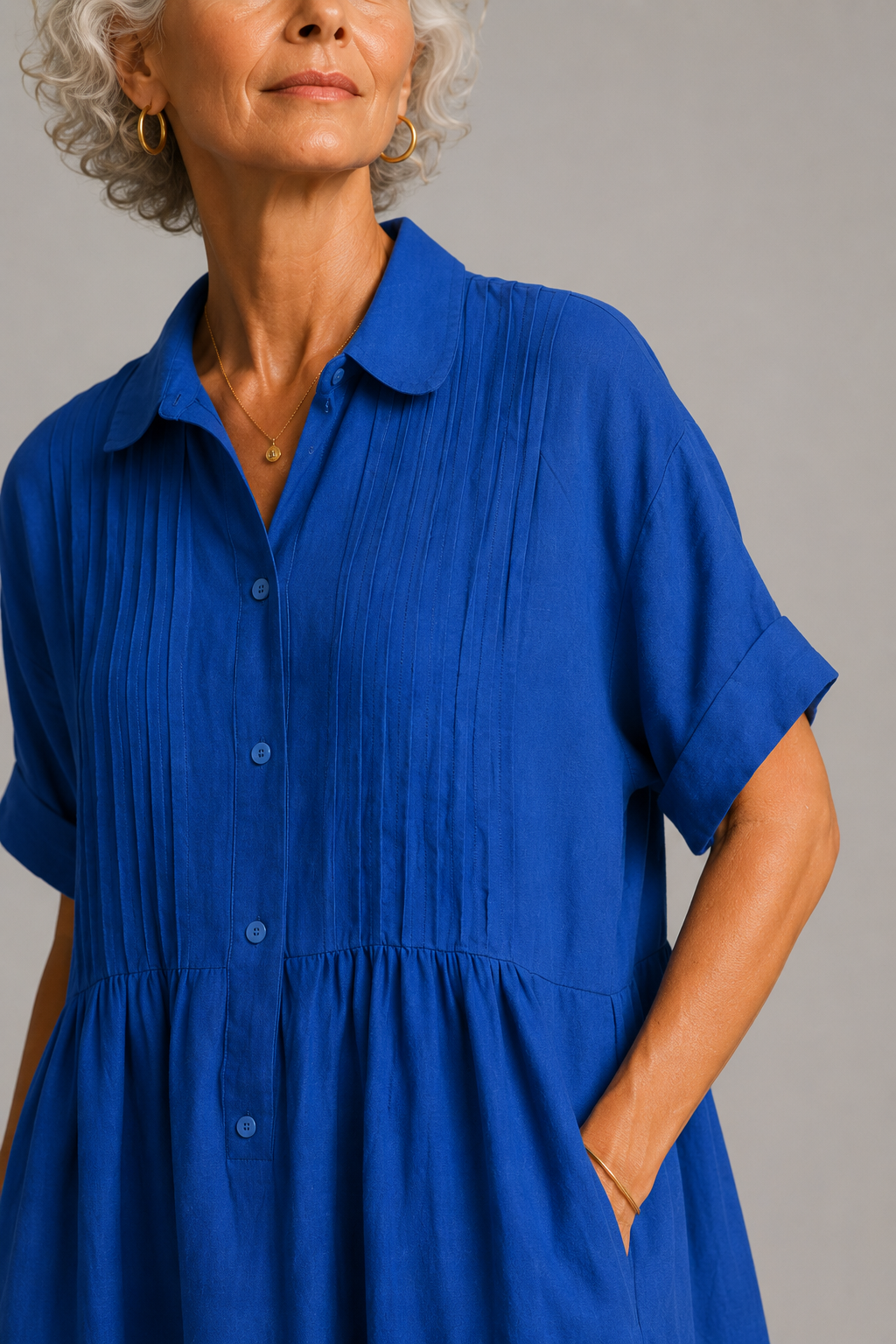 Abito estivo da donna fluido a maniche corte - Leggero ed elegante