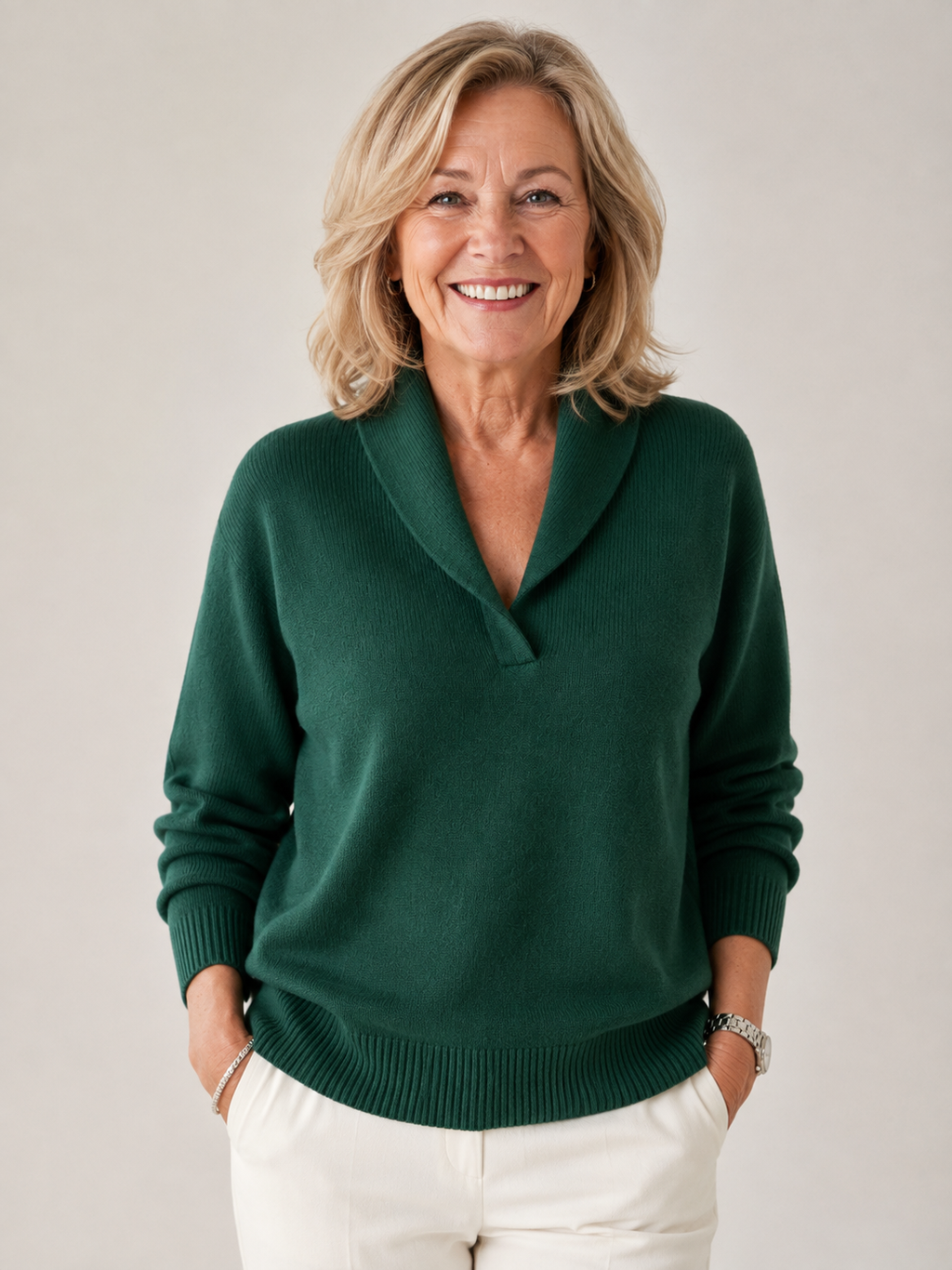 Pull femme à col en V Jules - Doux et facile à porter