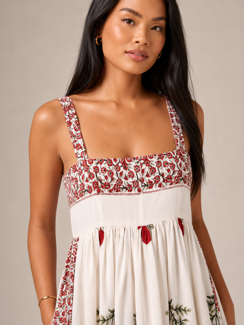 Abito maxi boho da donna con spalline larghe - Fluido ed elegante
