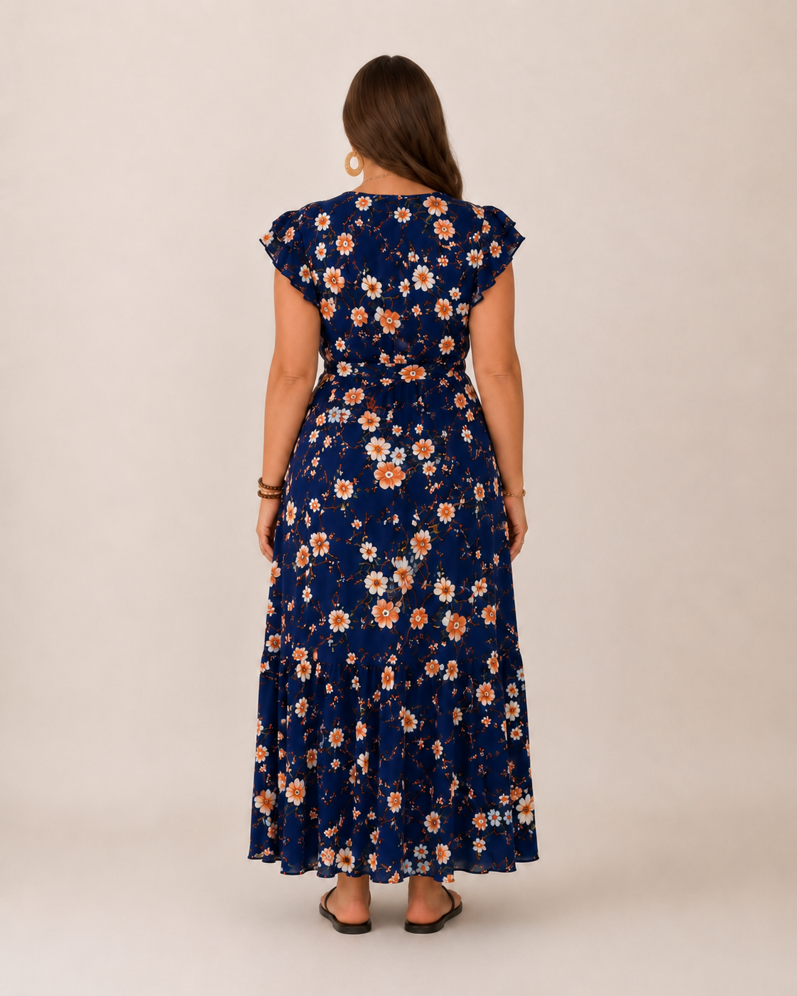 Abito maxi floreale da donna a portafoglio - Valorizzante e femminile