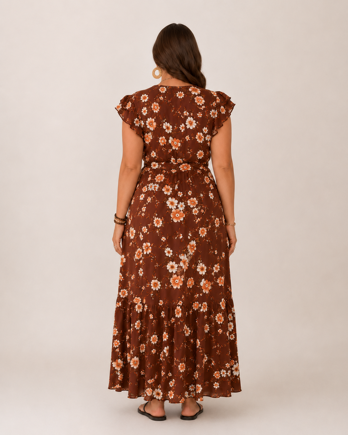 Abito maxi floreale da donna a portafoglio - Valorizzante e femminile