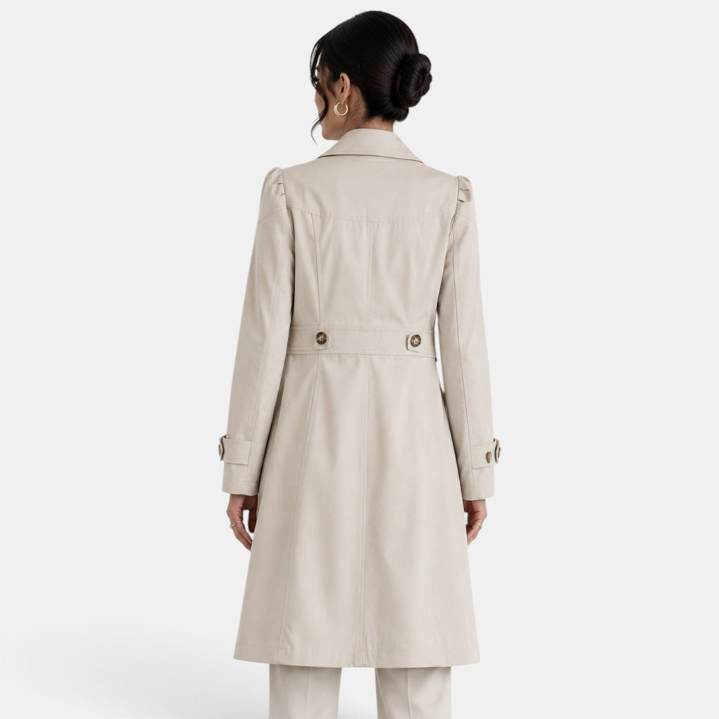 Elegant women’s trench coat with belt – Classic, feminine, and timeless style