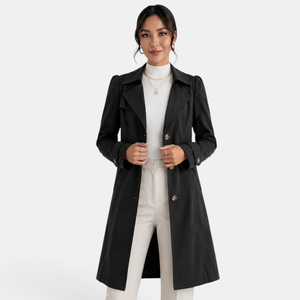 Elegant women’s trench coat with belt – Classic, feminine, and timeless style