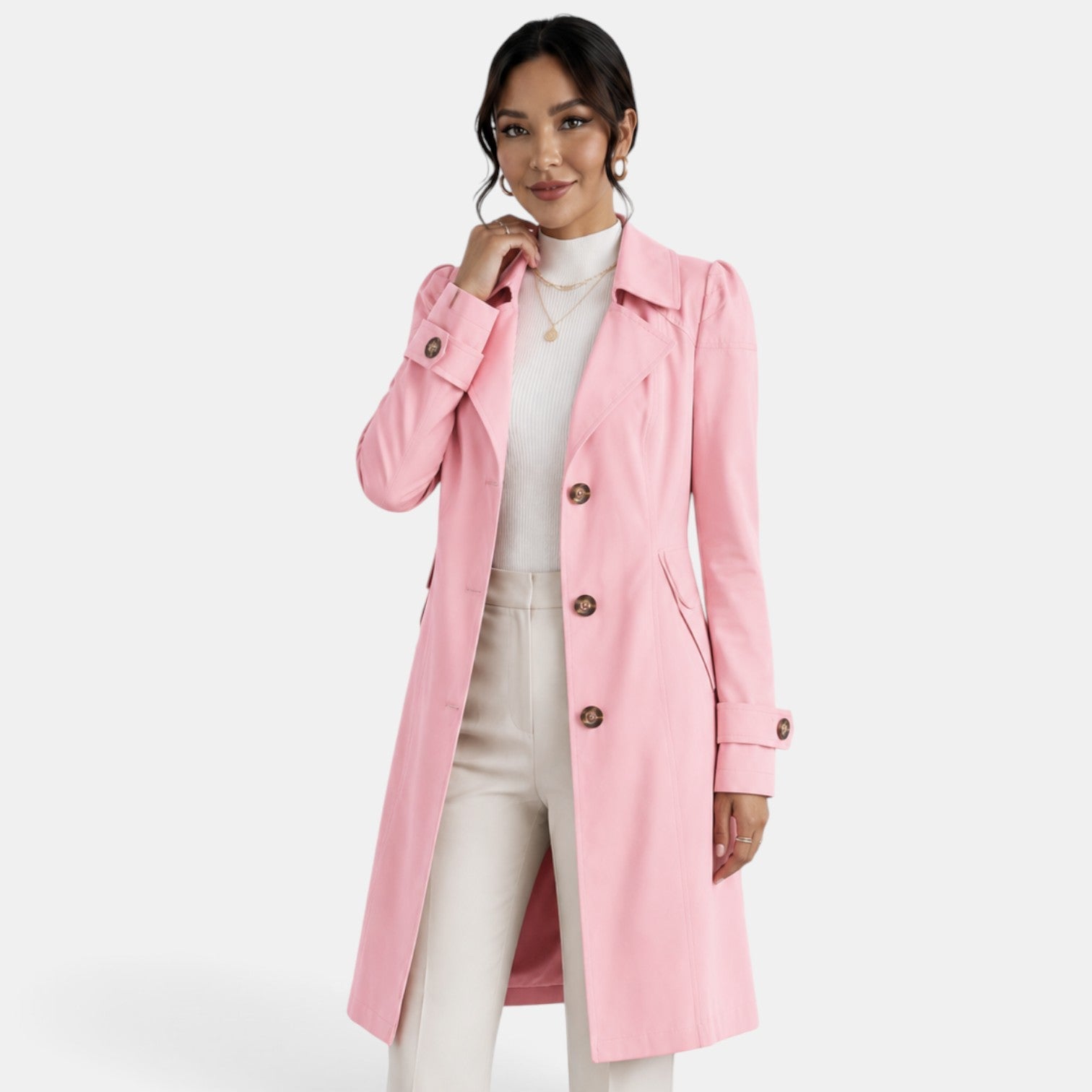 Trench élégant femme avec ceinture – Style classique, féminin et intemporel