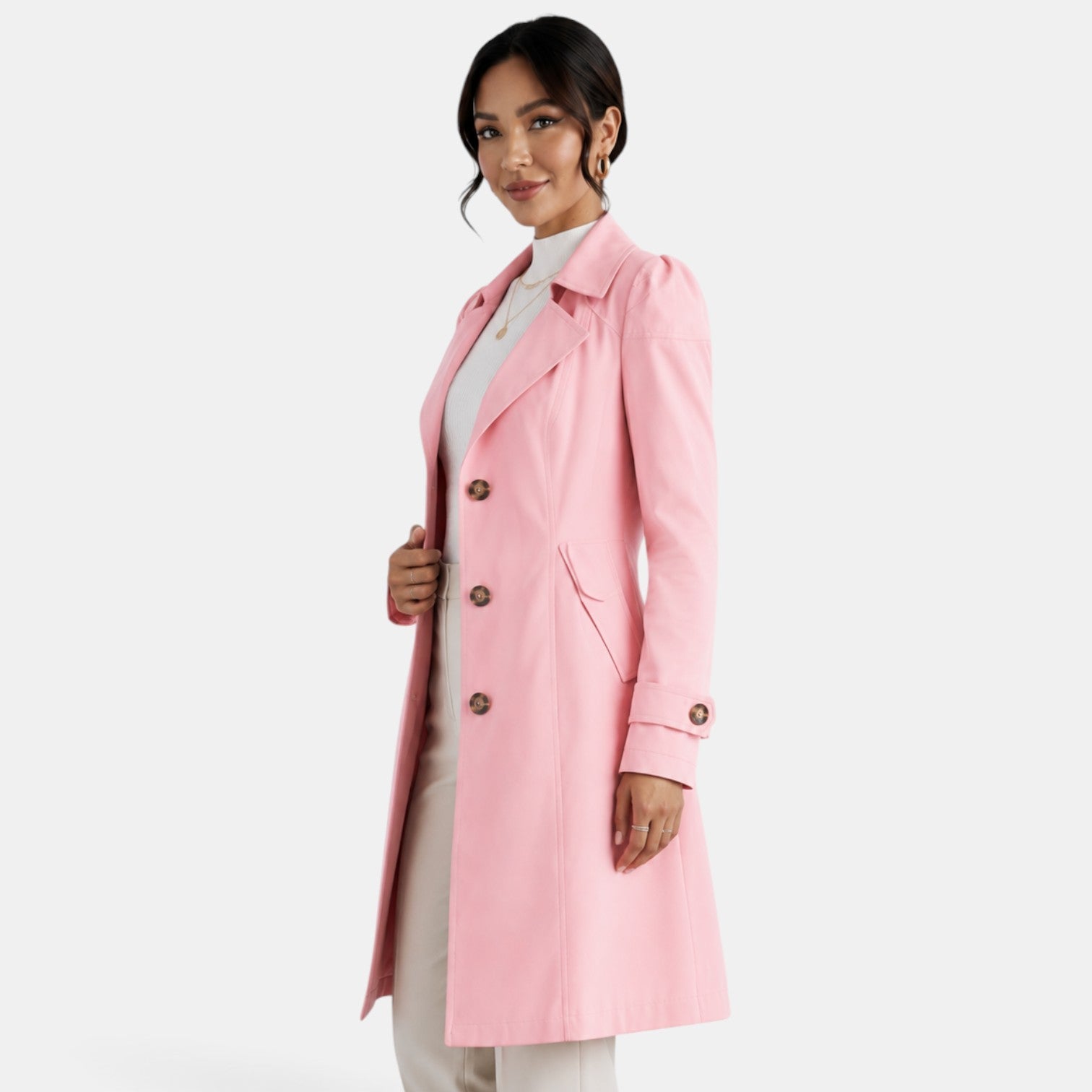 Trench élégant femme avec ceinture – Style classique, féminin et intemporel