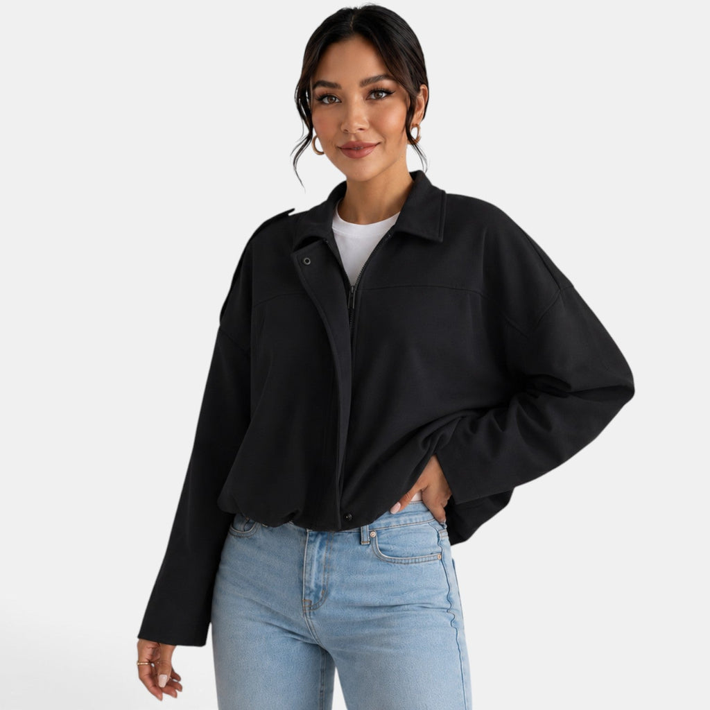 Chaqueta de mujer de ante otoñal: estilo elegante, suave y refinado