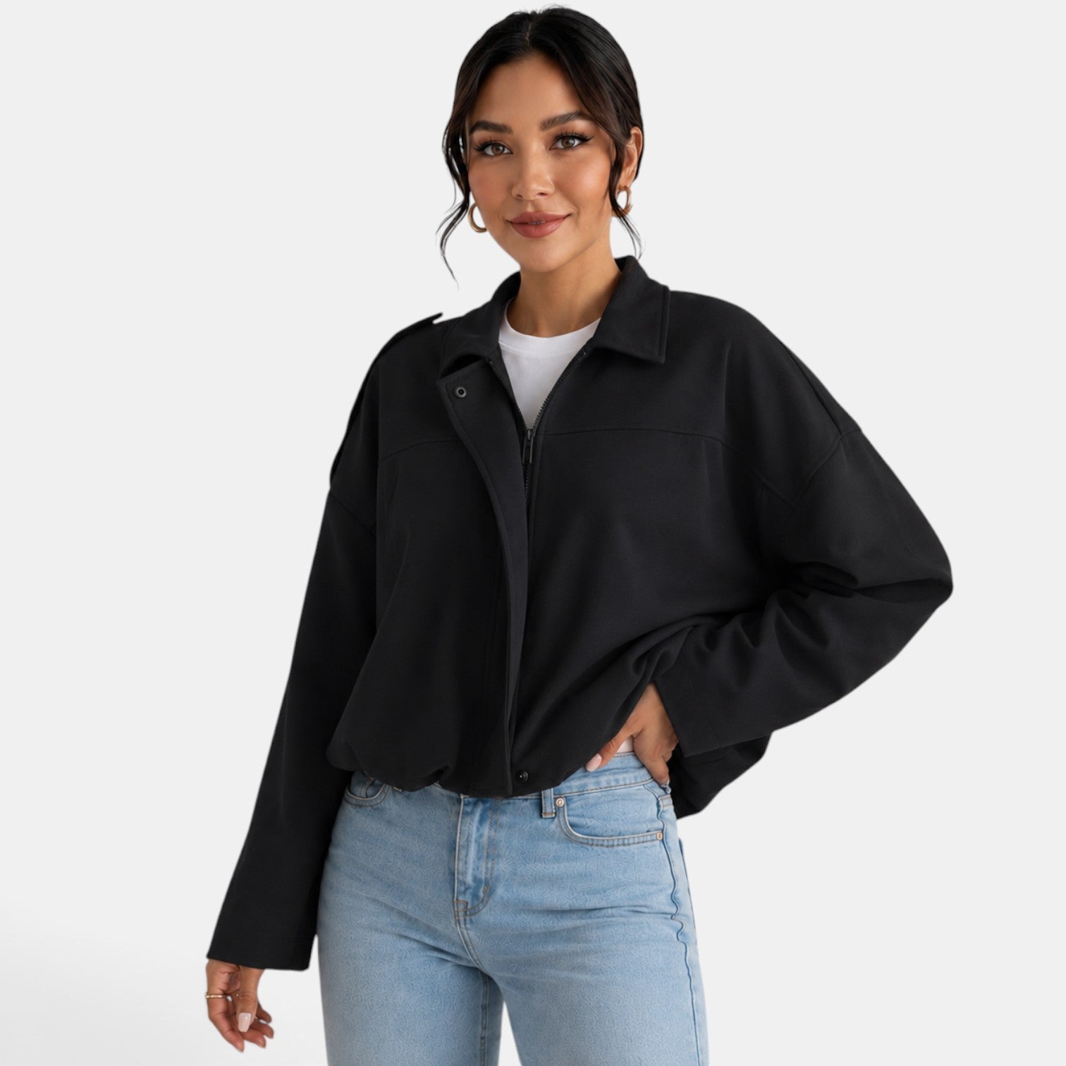 Chaqueta de mujer de ante otoñal: estilo elegante, suave y refinado