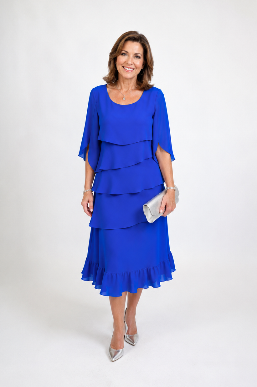 Abito midi da donna con volant - Elegante e intramontabile