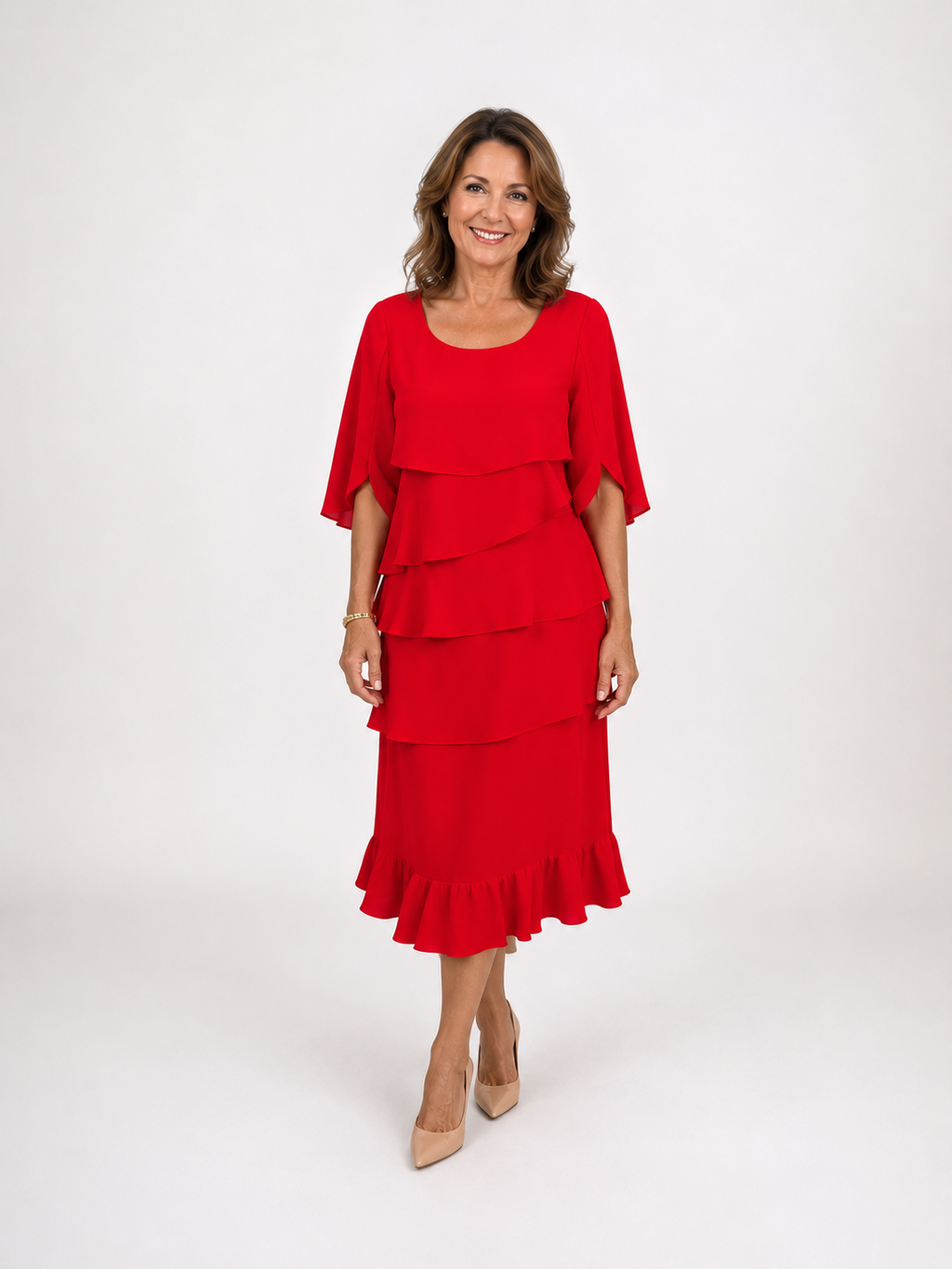Abito midi da donna con volant - Elegante e intramontabile