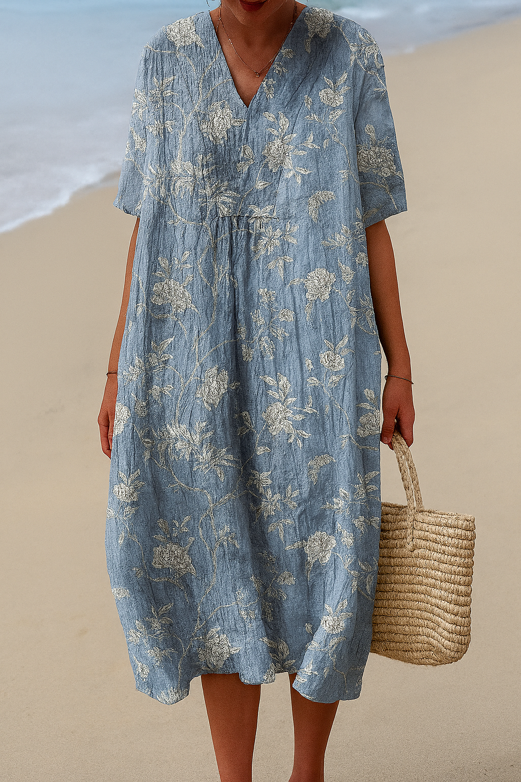 Abito Blue Willow – Elegante abito da donna con motivi floreali