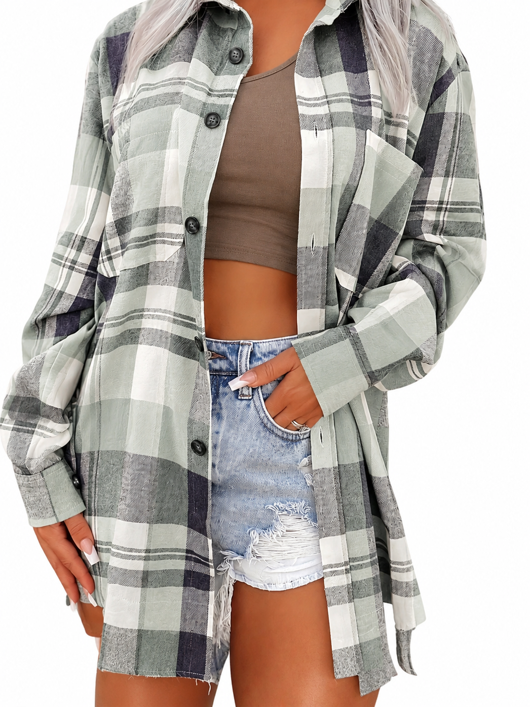 Chemise femme estivale à manches longues – Style léger, élégant et fluide.