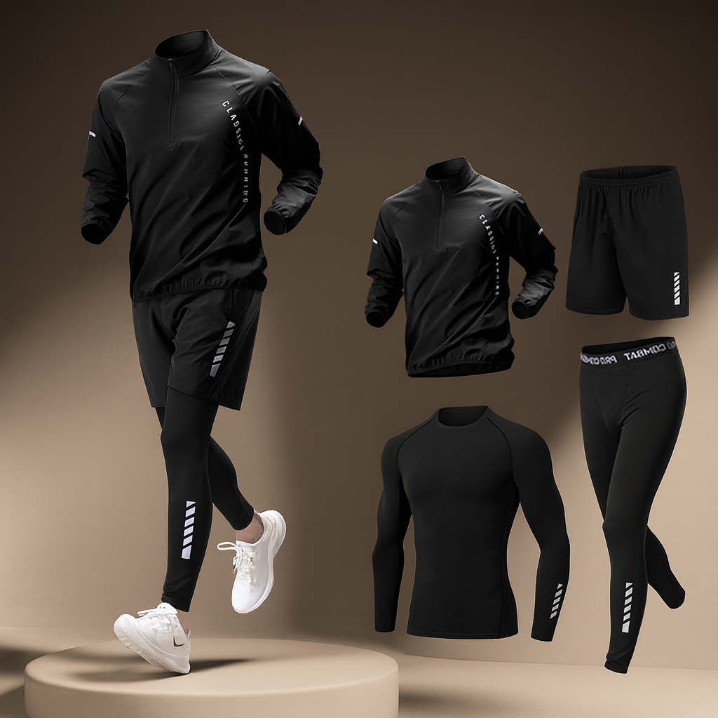 CloudMove Set Sportivo Uomo 4 Pezzi – Completo Activewear Confortevole
