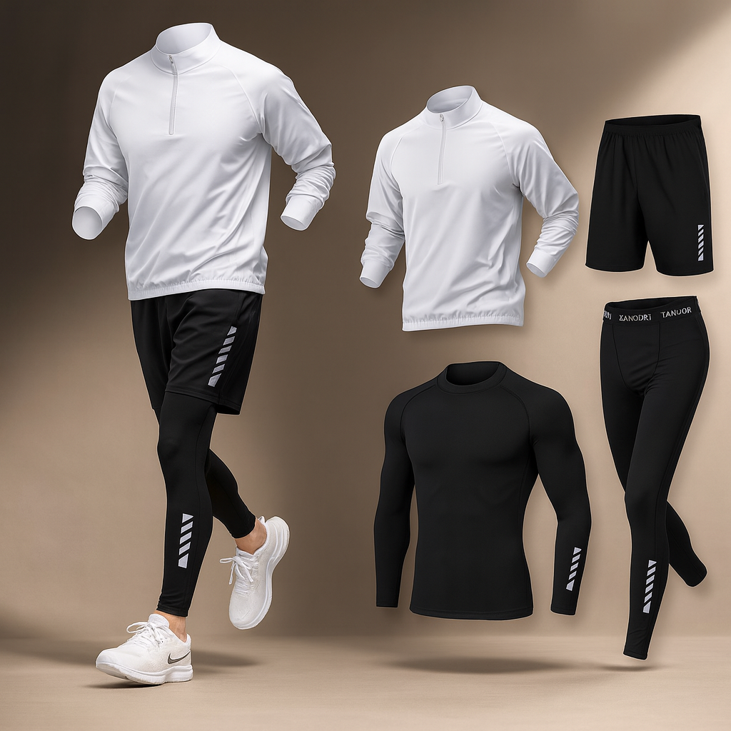 CloudMove Set Sportivo Uomo 4 Pezzi – Completo Activewear Confortevole