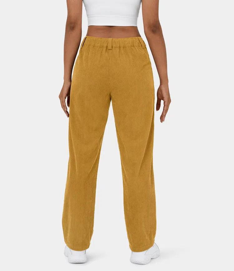 Pantaloni sartoriali eleganti a coste da donna