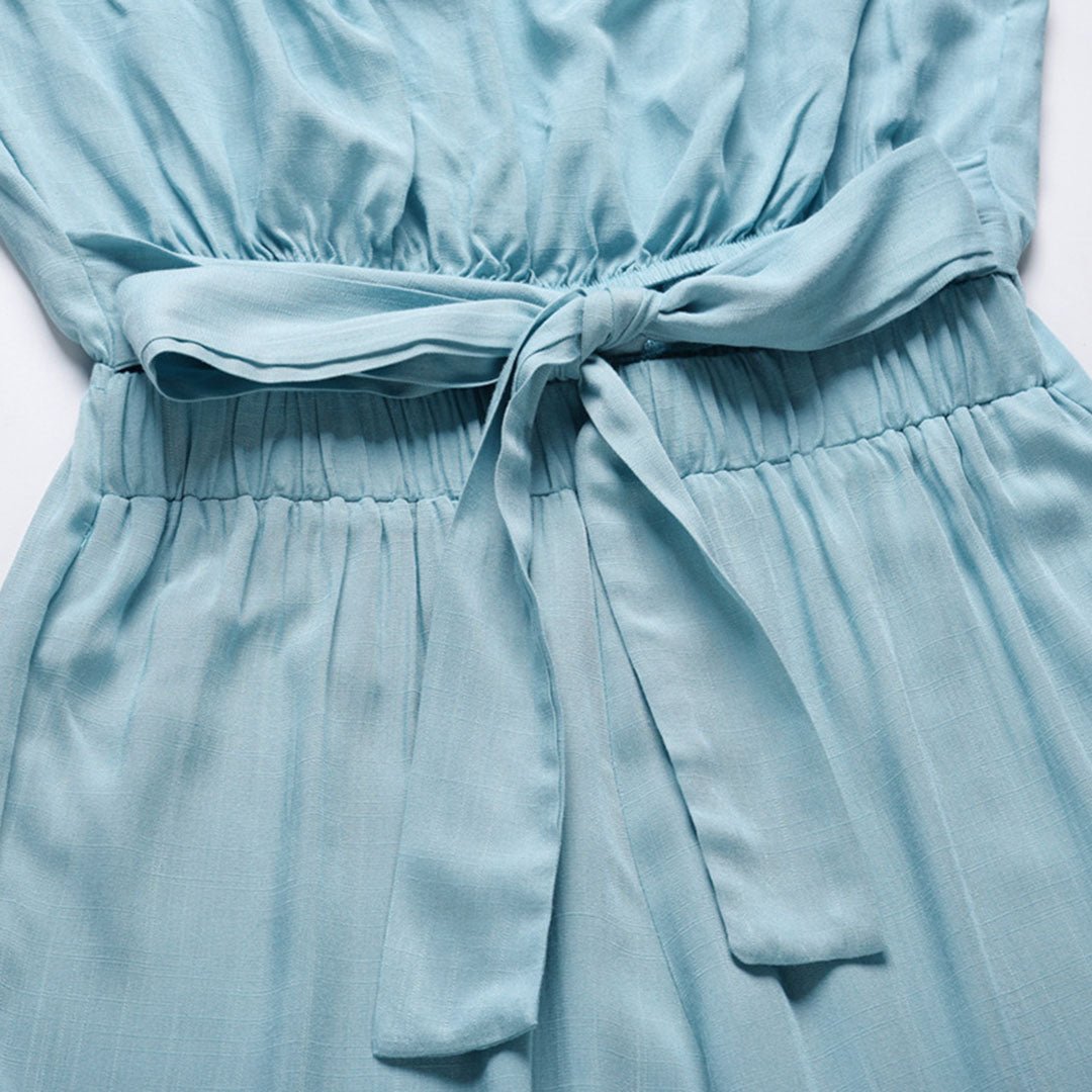 Tuta donna bustier a gamba larga – Vita annodata elegante