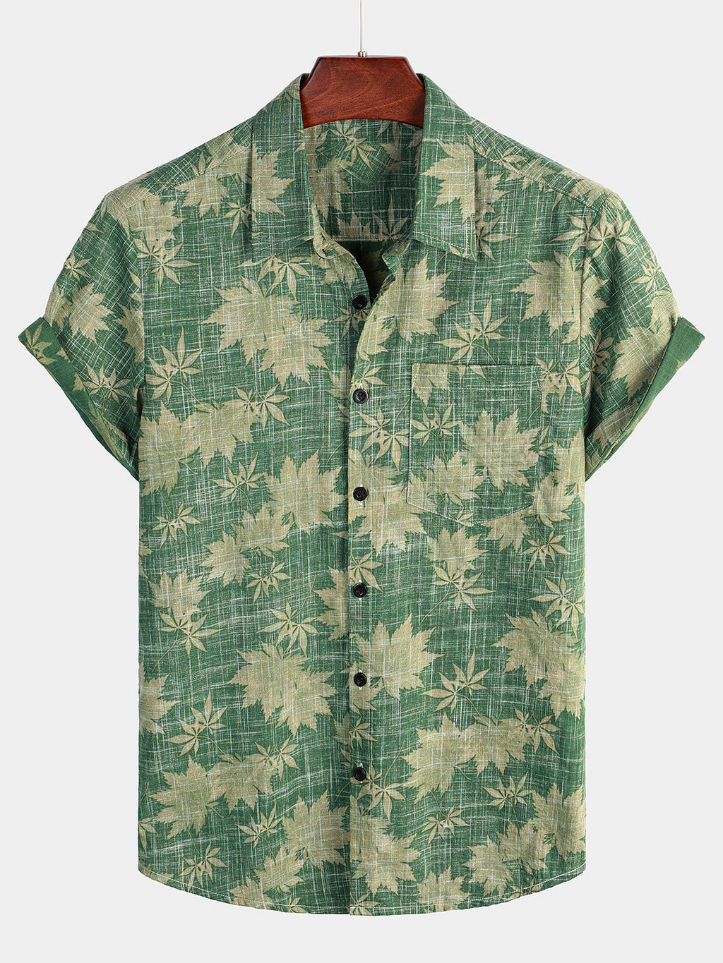 Camicia hawaiana in cotone a maniche corte da uomo