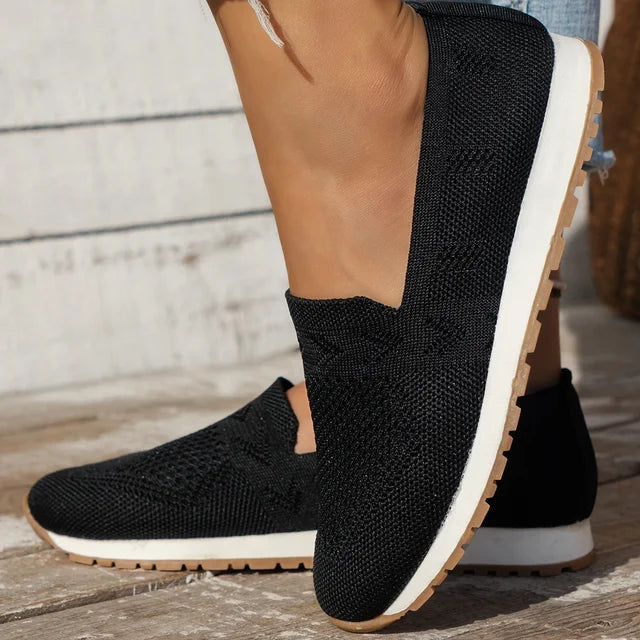Mocassini ortopedici da donna in rete resistente - Scarpe da passeggio quotidiane traspiranti, leggere, comode e antiscivolo