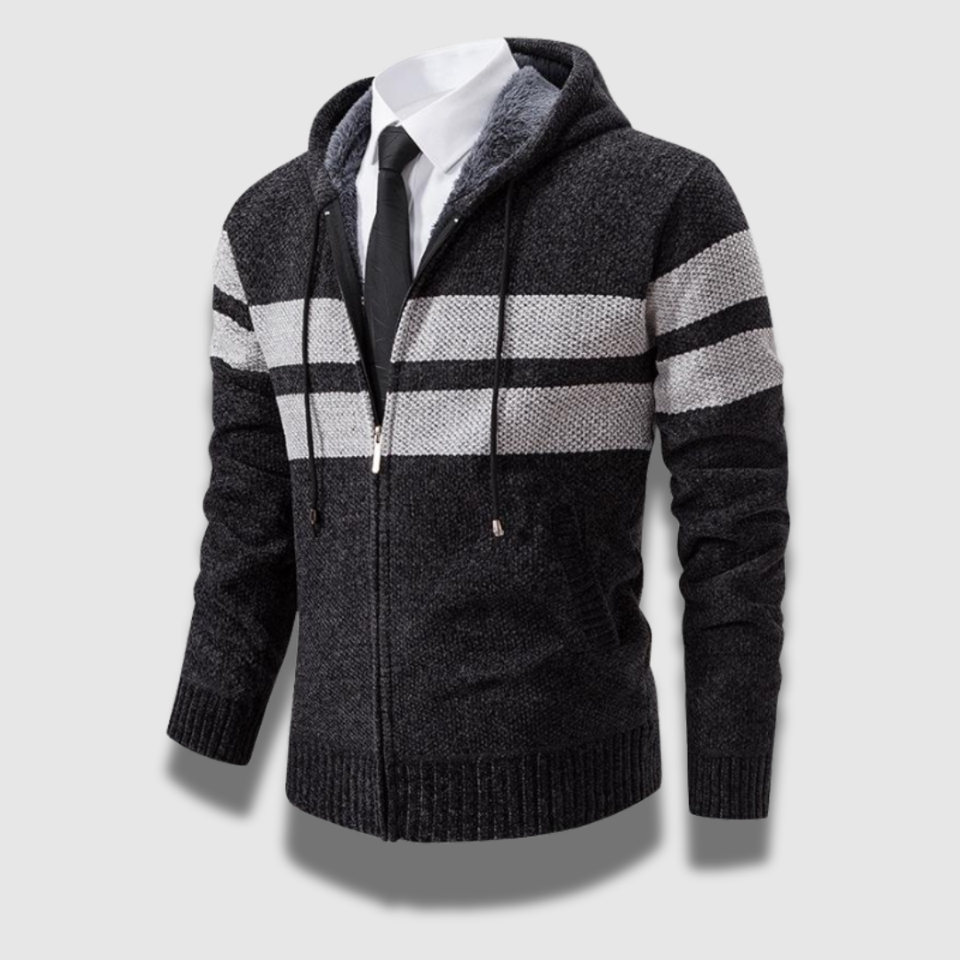 Giacca con cappuccio Vintage Premium da uomo a righe