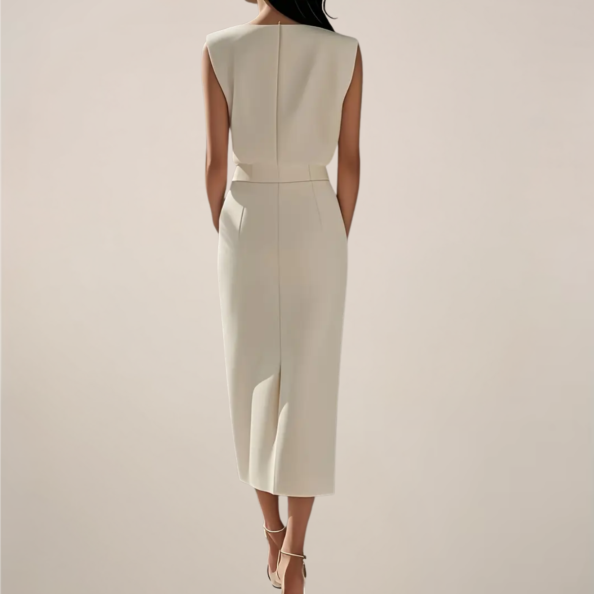 Abito midi elegante da donna – Fluido e femminile