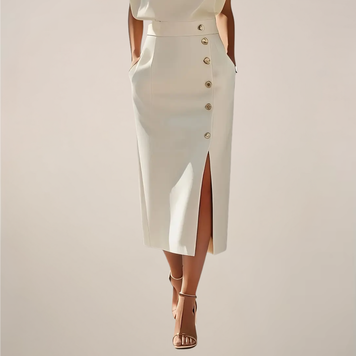 Abito midi elegante da donna – Fluido e femminile
