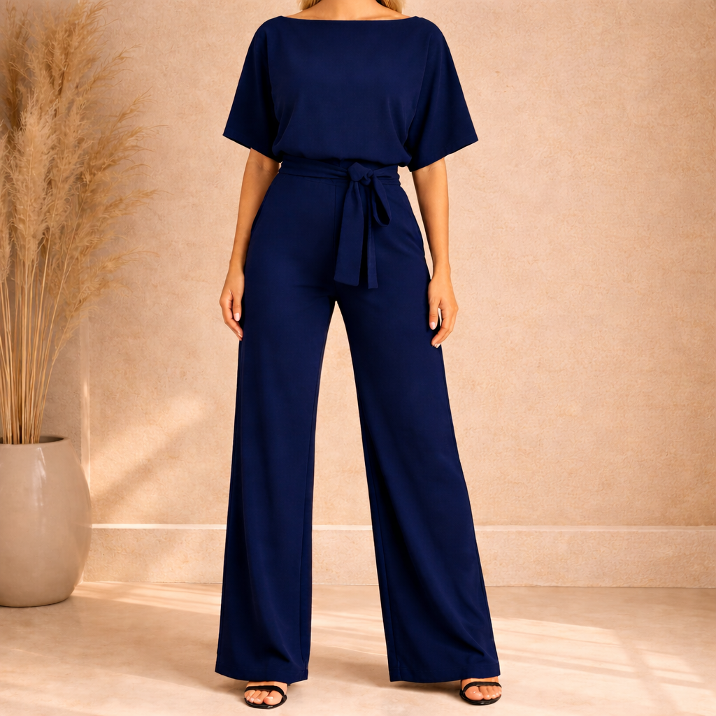 Tuta con fiocco da donna e gamba ampia - Chic e raffinata