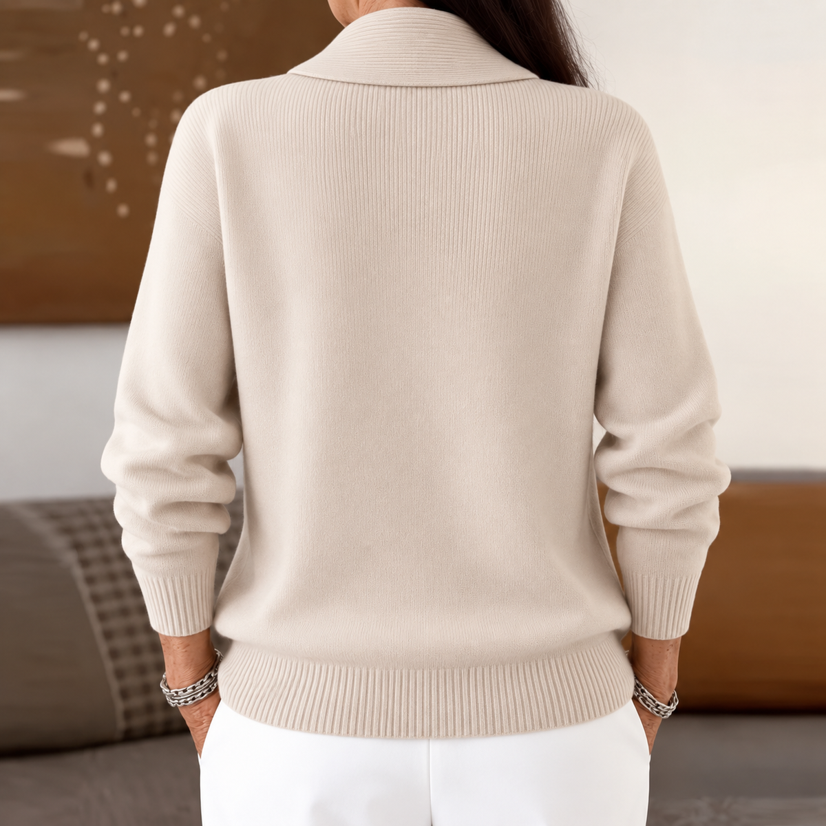 Maglione scollo a V donna Clarissa - Comodo e valorizzante