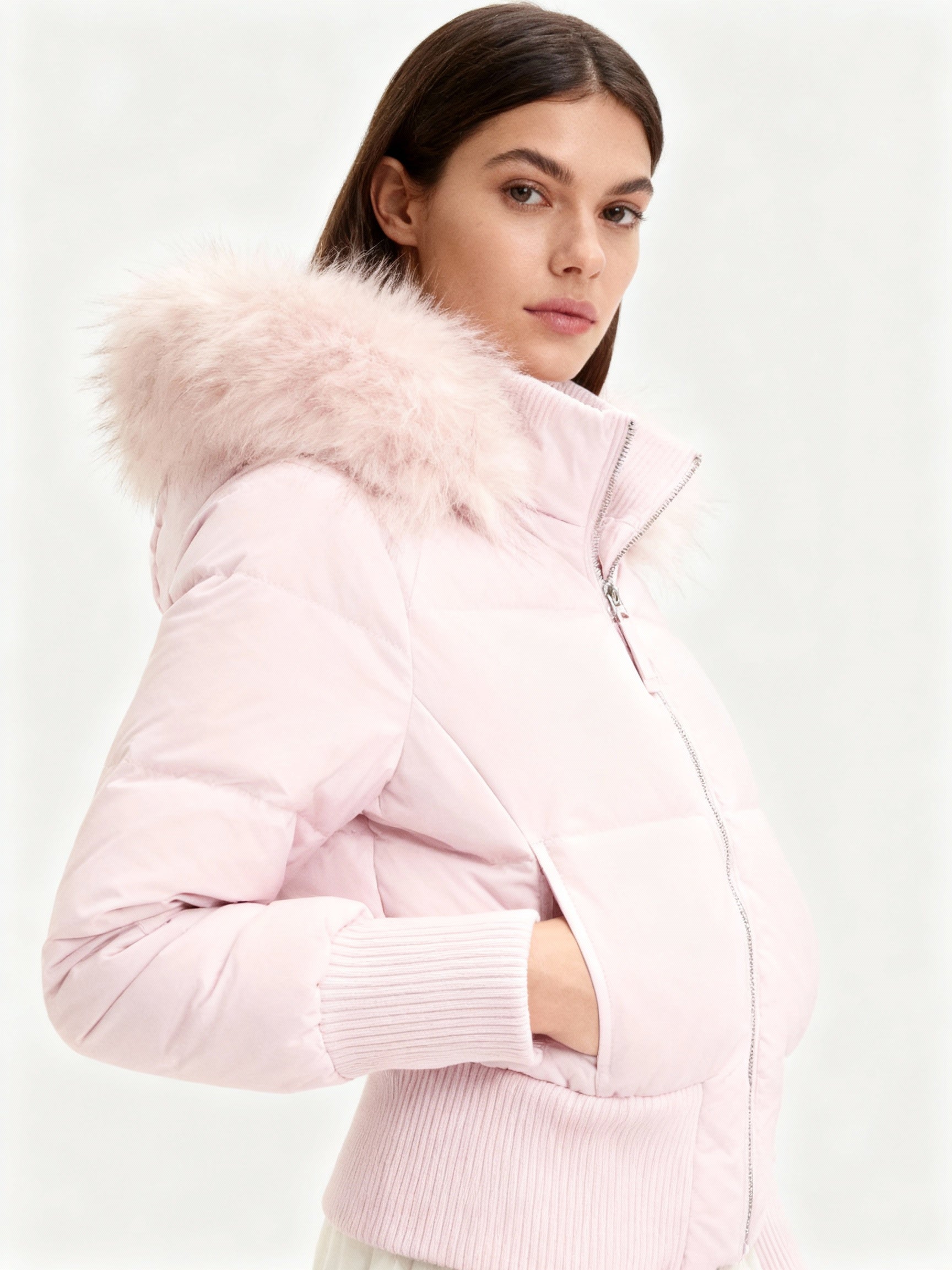 Giacca trapuntata leggera isolante da donna – Cappotto invernale con cappuccio rimovibile