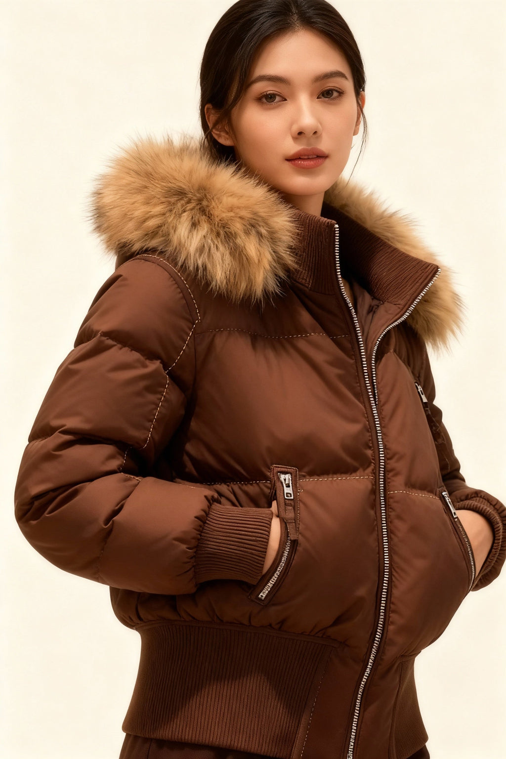 Giacca trapuntata leggera isolante da donna – Cappotto invernale con cappuccio rimovibile