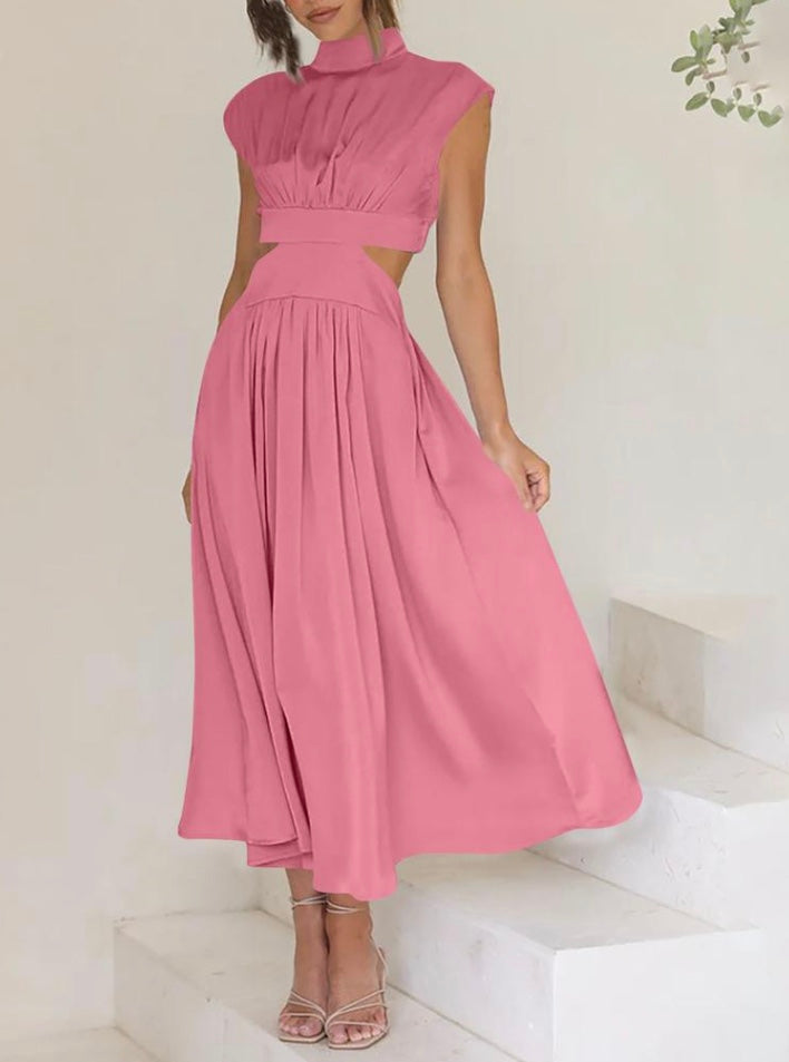 Abito lungo aperto sul fianco da donna – Elegante outfit estivo fluido