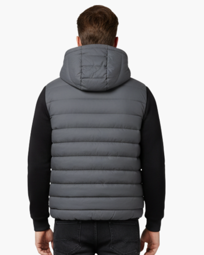 Giacca da uomo trapuntata con cappuccio – Stile urbano e comfort termico