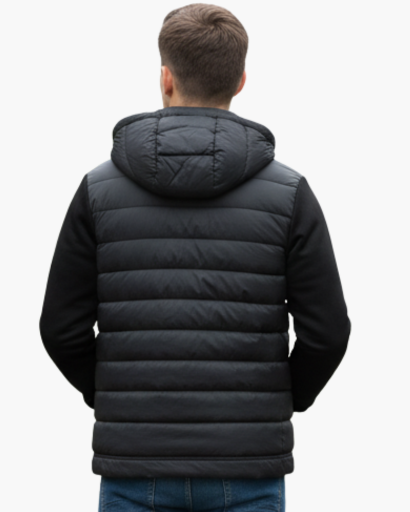 Giacca da uomo trapuntata con cappuccio – Stile urbano e comfort termico