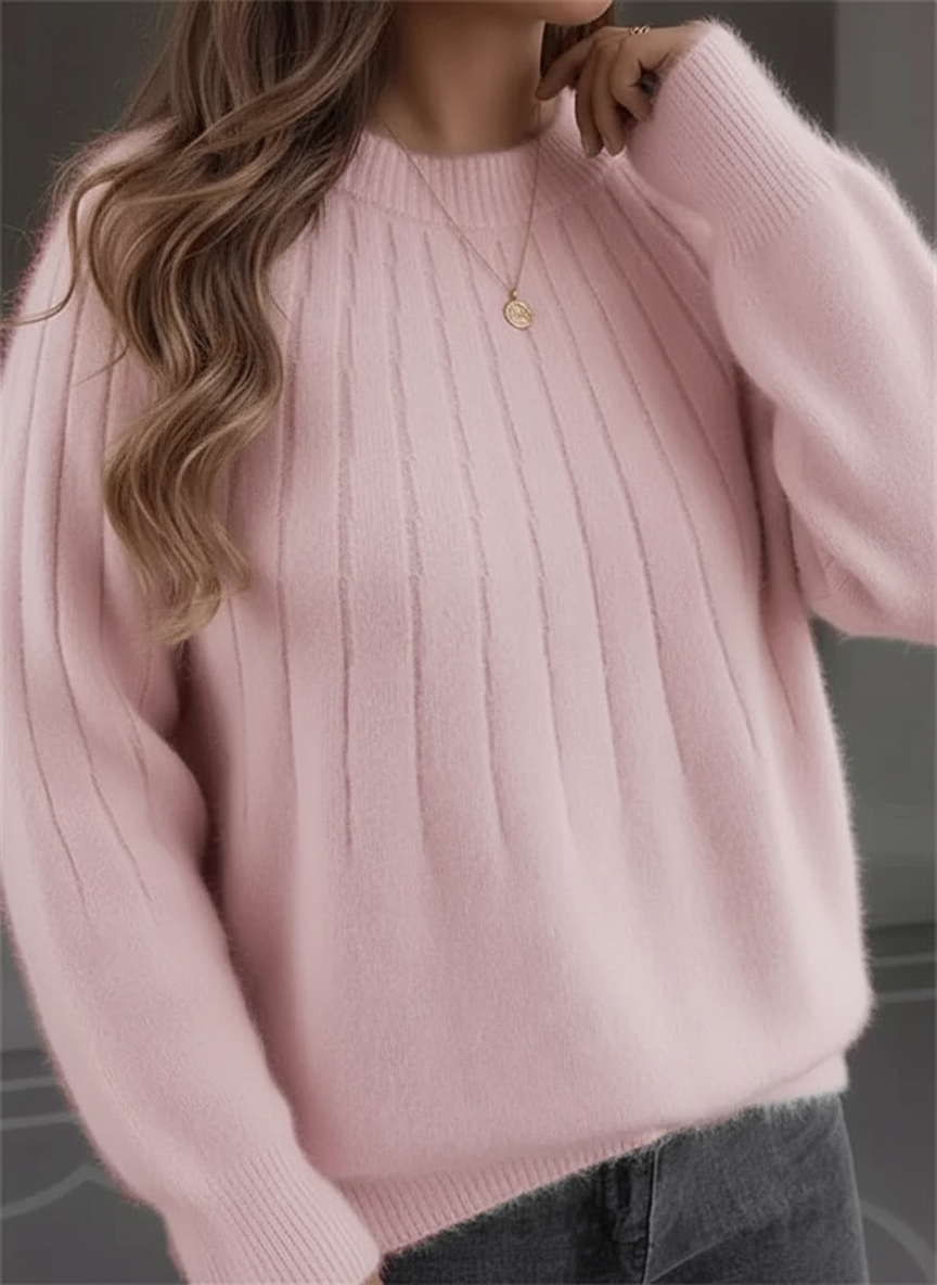 Maglione a coste morbido da donna