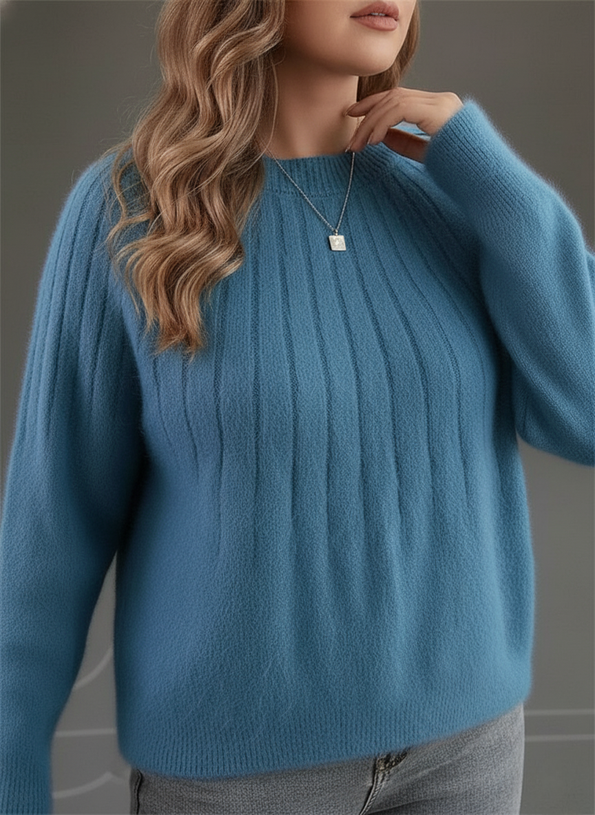 Maglione a coste morbido da donna