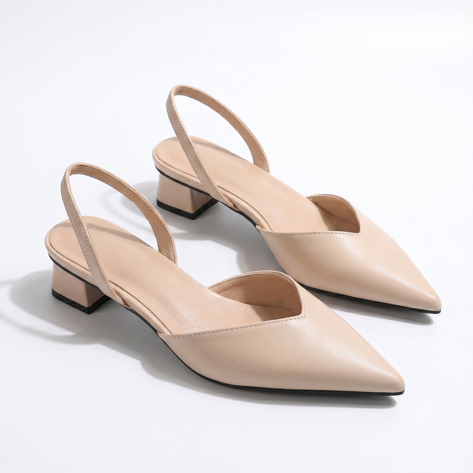 Slingback da donna con tacco largo basso - Comode ed eleganti