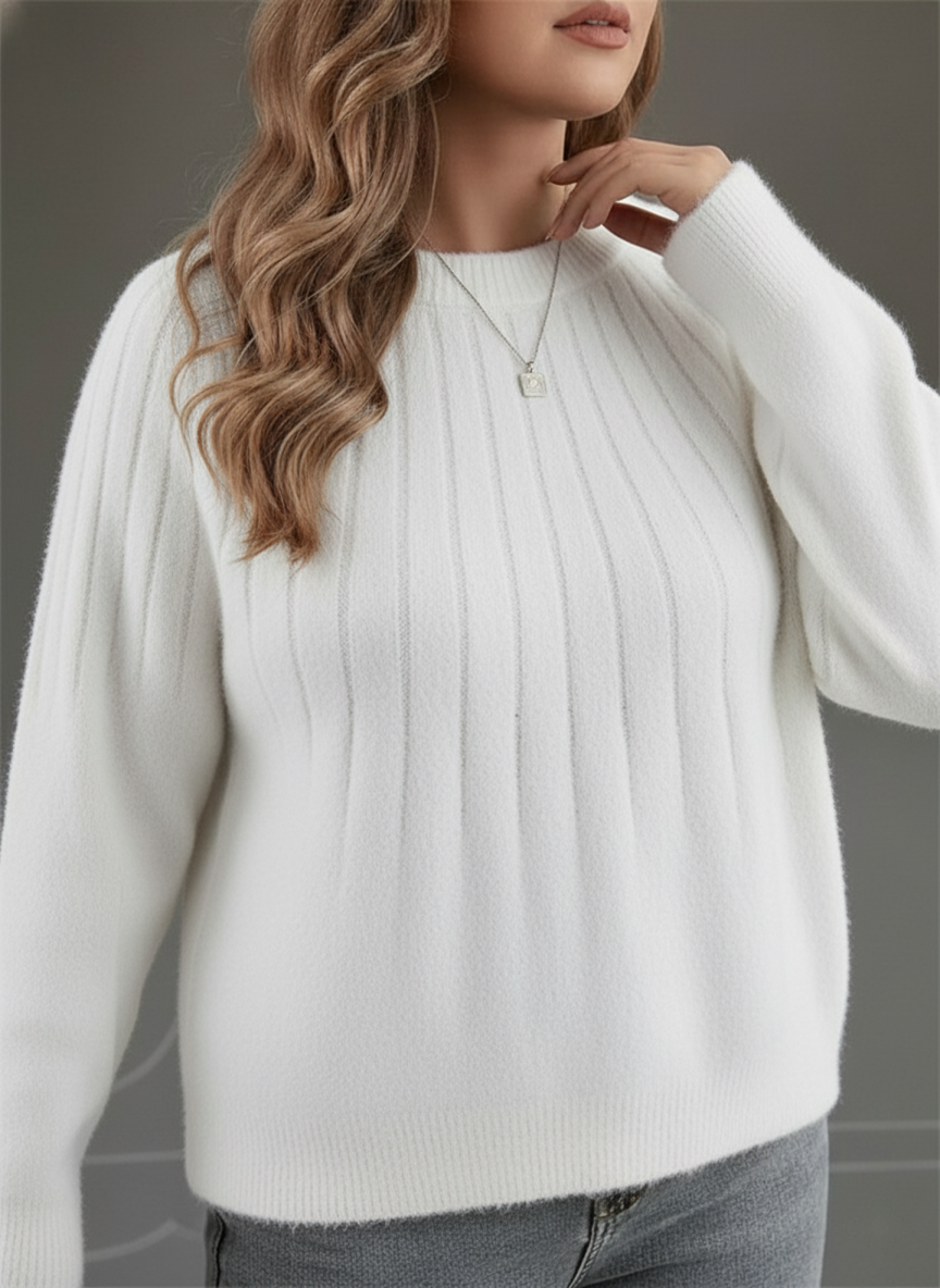 Maglione a coste morbido da donna