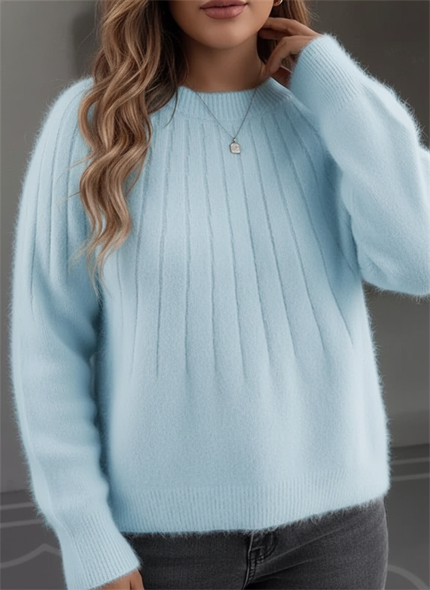 Maglione a coste morbido da donna