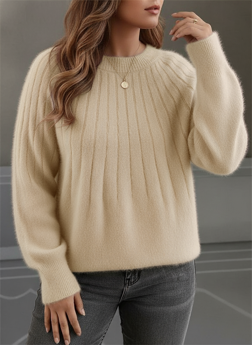Maglione a coste morbido da donna